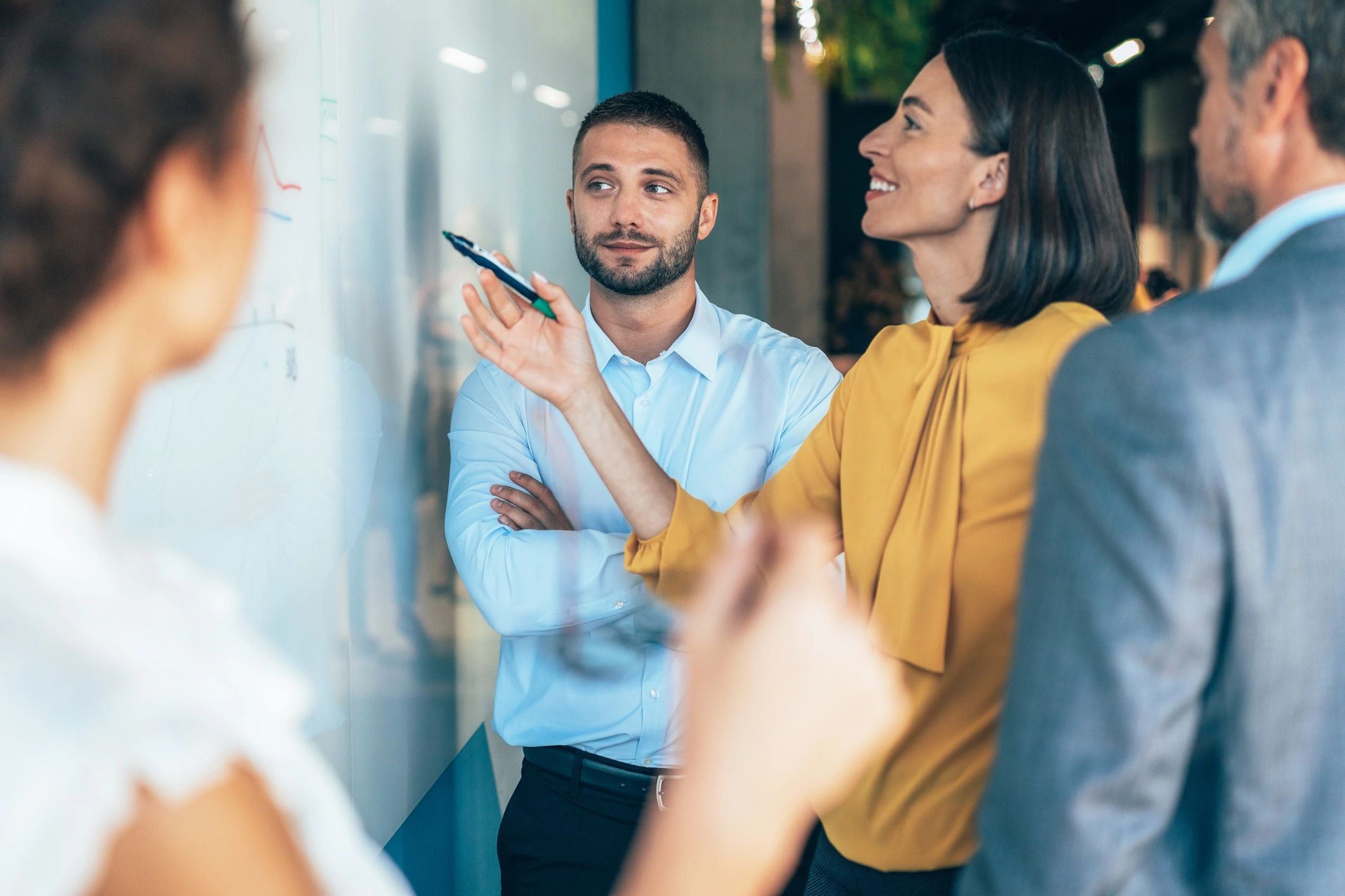 Business team brainstorming in a meeting